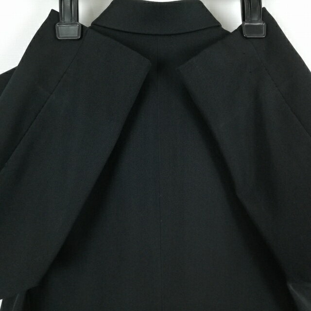 学生服 学ラン 160A 男子 トンボ 上着 丸洗い可 ウール混 ラウンドカラー カシドス 黒 中古 ランクB a3 JJ6800