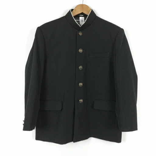 学生服 学ラン 165AB 男子 上着 丸洗い可 ウール混 標準型学生服 ラウンドカラー カシドス 黒 中古 ランクB a3 JJ6804 学生服 学ラン 165AB 男子 上着 丸洗い可 ウール混 標準型学生服 ラウンドカラー カシドス 黒 中古 ランクB a3 JJ6804