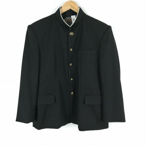学生服 学ラン 男子 上着 標準型学生服 ラウンドカラー カシドス 黒 中古 ランクC a3 JJ6816 学生服 学ラン 男子 上着 標準型学生服 ラウンドカラー カシドス 黒 中古 ランクC a3 JJ6816