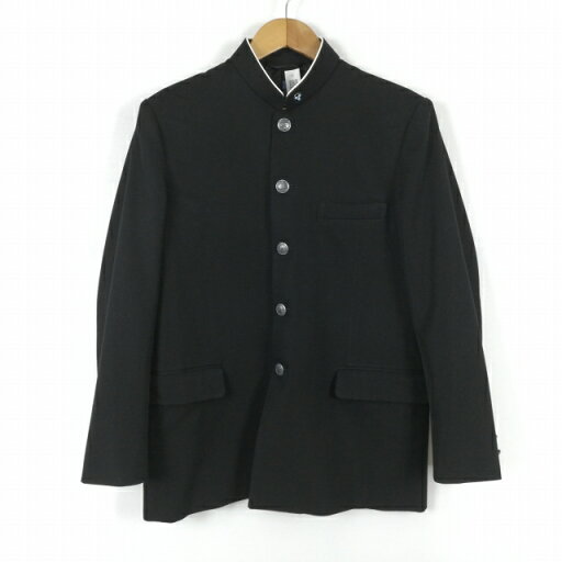 学生服 学ラン 男子 上着 標準型学生服 ラウンドカラー カシドス 黒 中古 ランクC a3 JJ6824 学生服 学ラン 男子 上着 標準型学生服 ラウンドカラー カシドス 黒 中古 ランクC a3 JJ6824