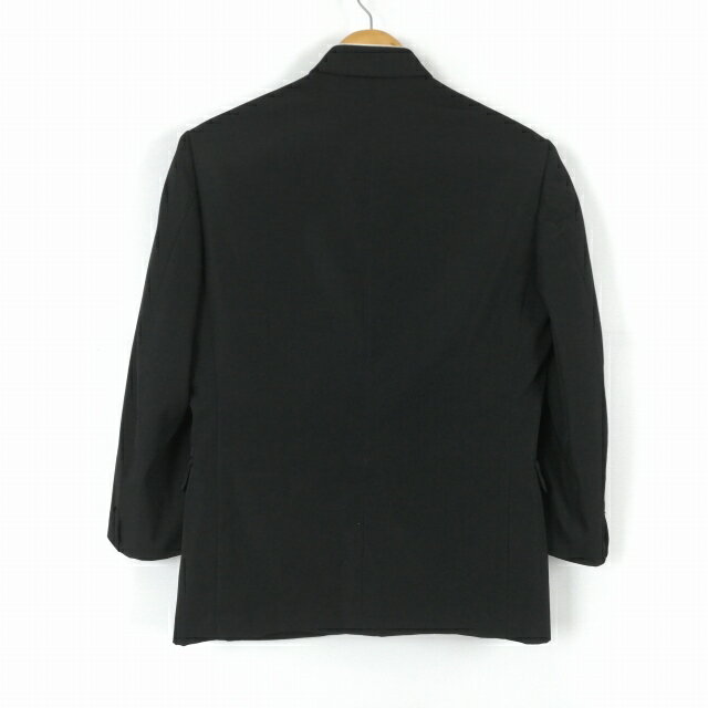 学生服 学ラン 160A 男子 カンコー 上着 丸洗い可 ウール混 標準型学生服 ラウンドカラー カシドス 黒 中古 ランクB a3 JJ6849