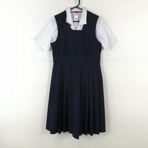 ジャンパースカート 155A バスト86 ウエスト74 トンボ 冬物 女子 学生服 中学 高校 紺 制服 中古 ランクC EY5314 ジャンパースカート 155A バスト86 ウエスト74 トンボ 冬物 女子 学生服 中学 高校 紺 制服 中古 ランクC EY5314