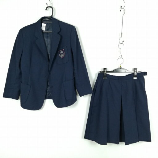 ブレザー スカート 上下2点セット 冬物 女子 学生服 東京三沢中学 紺 制服 中古 ランクC EY5464 ブレザー スカート 上下2点セット 冬物 女子 学生服 東京三沢中学 紺 制服 中古 ランクC EY5464