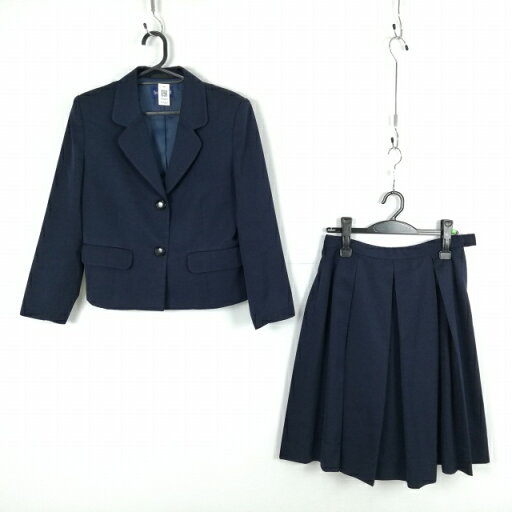ブレザー スカート 上下2点セット 富士ヨット 冬物 女子 学生服 中学 高校 紺 制服 中古 ランクC EY5501 ブレザー スカート 上下2点セット 富士ヨット 冬物 女子 学生服 中学 高校 紺 制服 中古 ランクC EY5501