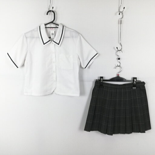 ブラウス マイクロミニスカート 上下2点セット 150 カンコー 夏物 女子 学生服 中学 高校 白 制服 中古 ランクC EY5566 ブラウス マイクロミニスカート 上下2点セット 150 カンコー 夏物 女子 学生服 中学 高校 白 制服 中古 ランクC EY5566