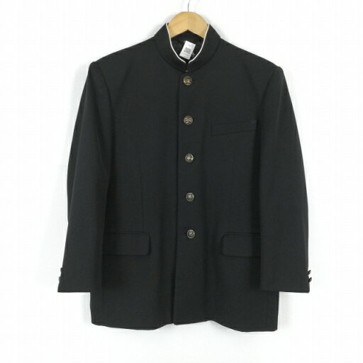 学生服 学ラン 165A 男子 上着 丸洗い可 標準型学生服 ラウンドカラー カシドス 黒 中古 ランクC a3 JJ6873 学生服 学ラン 165A 男子 上着 丸洗い可 標準型学生服 ラウンドカラー カシドス 黒 中古 ランクC a3 JJ6873
