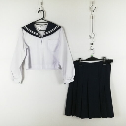 セーラー服 スカート 上下2点セット 中間服 白2本線 女子 学生服 中学 高校 白 制服 中古 ランクC NA3319 セーラー服 スカート 上下2点セット 中間服 白2本線 女子 学生服 中学 高校 白 制服 中古 ランクC NA3319