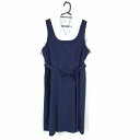ジャンパースカート 155A バスト92 ウエスト76 夏物 女子 学生服 中学 高校 紺 制服 中古 ランクB EY6504