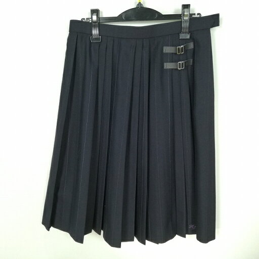 スクールスカート 冬物 w69-丈62 ストライプ 兵庫姫路別所高校 プリーツ 学生服 制服 女子 中古 HK7802 スクールスカート 冬物 w69-丈62 ストライプ 兵庫姫路別所高校 プリーツ 学生服 制服 女子 中古 HK7802