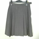 スクールスカート 夏物 w69-丈59 ストライプ 滋賀彦根西高校 プリーツ 学生服 制服 女子 中古 HK7853