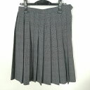 スクールスカート 夏物 w66-丈59 チェック 中学 高校 プリーツ 学生服 制服 女子 中古 HK7892