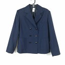 ブレザー 上着 冬物 女子 学生服 中学 高校 紺 制服 中古 ランクB NA2085