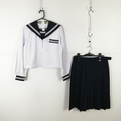 セーラー服 スカート 上下2点セット 大きいサイズ 中間服 白2本線 女子 学生服 中学 高校 白 制服 中古 ランクC NA3282 セーラー服 スカート 上下2点セット 大きいサイズ 中間服 白2本線 女子 学生服 中学 高校 白 制服 中古 ランクC NA3282