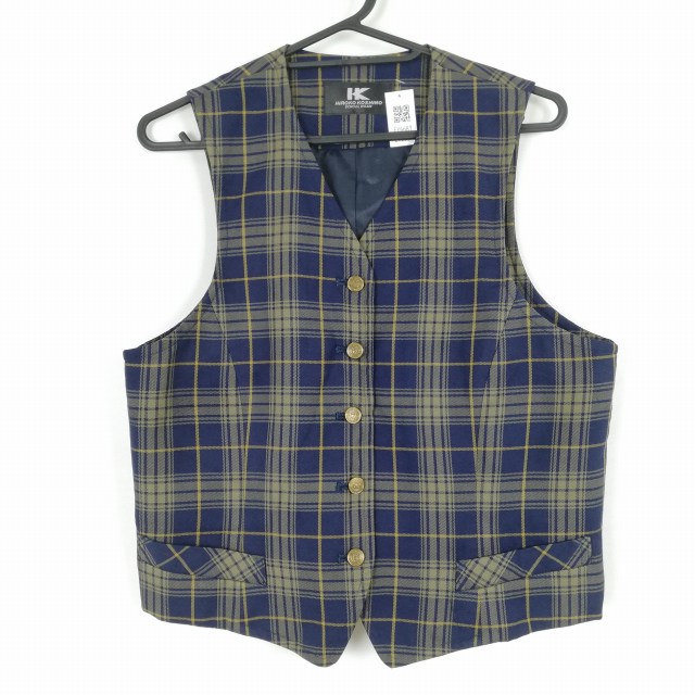 ベスト 上着 冬物 女子 学生服 中学 高校 制服 中古 コシノヒロコ ランクB EY6687