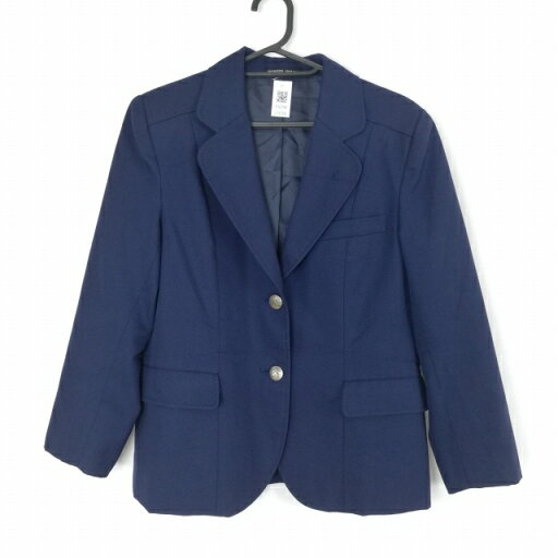 ブレザー 上着 冬物 女子 学生服 中学 高校 紺 制服 中古 ランクB EY6768 ブレザー 上着 冬物 女子 学生服 中学 高校 紺 制服 中古 ランクB EY6768