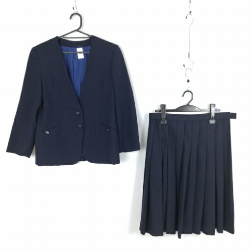 イートン スカート 上下2点セット 冬物 女子 学生服 中学 高校 紺 制服 中古 ランクB EY6787 イートン スカート 上下2点セット 冬物 女子 学生服 中学 高校 紺 制服 中古 ランクB EY6787