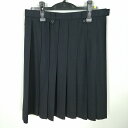 スクールスカート 冬物 w69-丈59 ストライプ 中学 高校 プリーツ 学生服 制服 女子 中古 HK7927