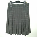 スクールスカート 夏物 w69-丈62 チェック 中学 高校 プリーツ 学生服 制服 女子 中古 HK7940