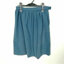 スクールスカート 大きいサイズ 夏物 w72-丈64 花紺 中学 高校 プリーツ 学生服 制服 女子 中古 HK8039