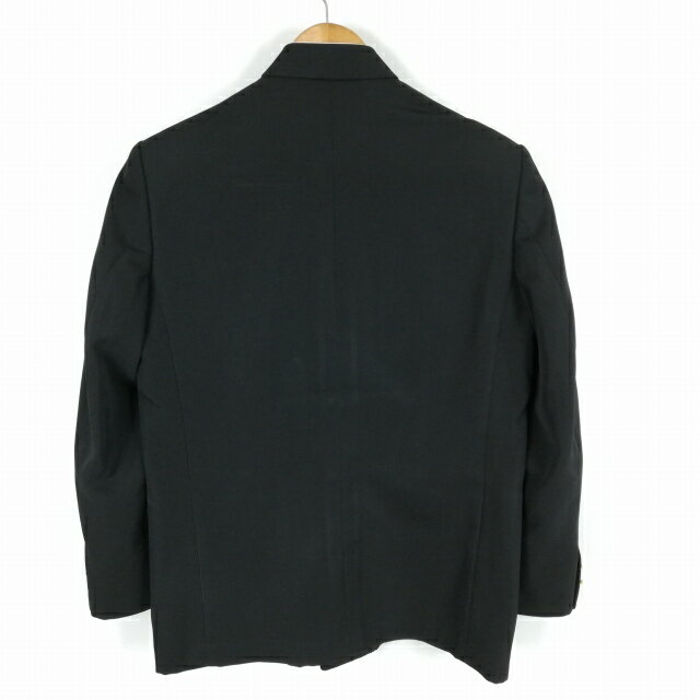 学生服 学ラン 160A 男子 上着 丸洗い可 ウール混 標準型学生服 ラウンドカラー カシドス 黒 中古 ランクC a3 JJ6820