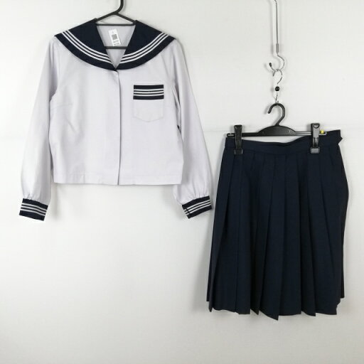 セーラー服 スカート 上下2点セット 大きいサイズ 中間服 白3本線 女子 学生服 中学 高校 白 制服 中古 ランクC NA3380 セーラー服 スカート 上下2点セット 大きいサイズ 中間服 白3本線 女子 学生服 中学 高校 白 制服 中古 ランクC NA3380