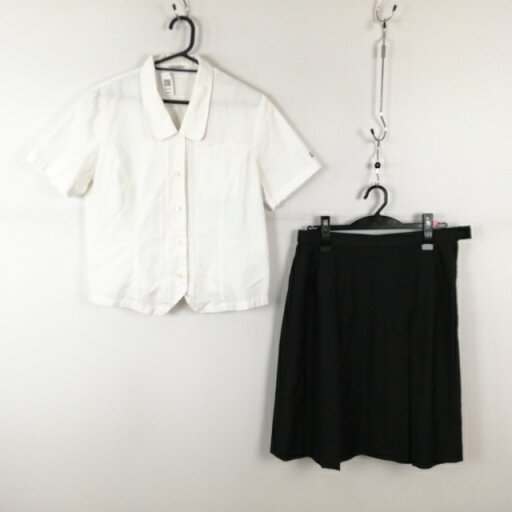 ブラウス スカート 上下2点セット 大きいサイズ 夏物 女子 学生服 中学 高校 白 制服 中古 ランクC EY6867 ブラウス スカート 上下2点セット 大きいサイズ 夏物 女子 学生服 中学 高校 白 制服 中古 ランクC EY6867