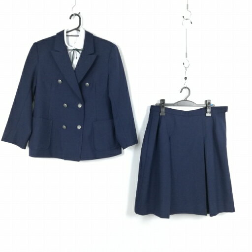 ブレザー スカート 紐タイ 上下4点セット 冬物 女子 学生服 東京日野第四中学 紺 制服 中古 ランクC EY7022 ブレザー スカート 紐タイ 上下4点セット 冬物 女子 学生服 東京日野第四中学 紺 制服 中古 ランクC EY7022