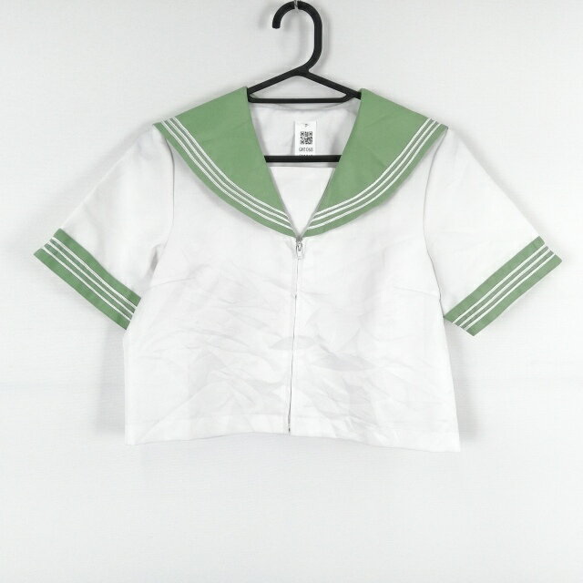 コスプレ セーラー服 上着 S 白3本線 女子 学生服 中学 高校 白 制服 中古 GM1068