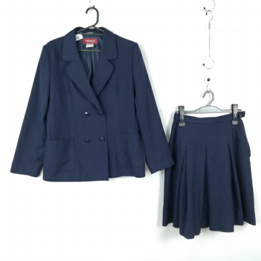 ブレザー スカート 上下2点セット 175A 大きいサイズ トンボ 冬物 女子 学生服 中学 高校 紺 制服 中古 ランクC NA9595 ブレザー スカート 上下2点セット 175A 大きいサイズ トンボ 冬物 女子 学生服 中学 高校 紺 制服 中古 ランクC NA9595