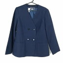 イートン 上着 大きいサイズ 富士ヨット 冬物 女子 学生服 中学 高校 紺 制服 中古 ランクC EY1860