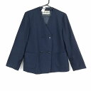 イートン 上着 冬物 女子 学生服 中学 高校 紺 制服 中古 ランクC EY1919