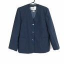 イートン 上着 冬物 女子 学生服 中学 高校 紺 制服 中古 ランクB EY1955