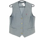 ベスト 上着 夏物 女子 学生服 中学 高校 グレー 制服 中古 ランクC EY6666