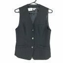 ベスト 上着 冬物 女子 学生服 中学 高校 黒 制服 中古 ランクB EY6671