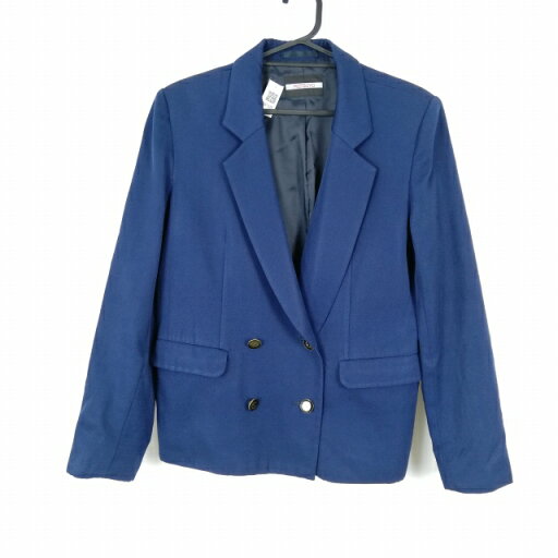 ブレザー 上着 冬物 女子 学生服 中学 高校 花紺 制服 中古 ランクC NA1579 ブレザー 上着 冬物 女子 学生服 中学 高校 花紺 制服 中古 ランクC NA1579