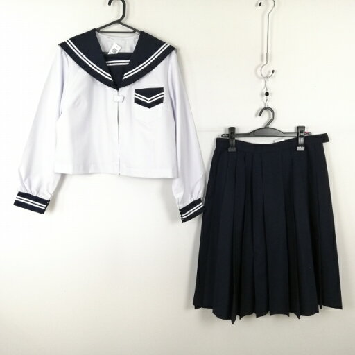 セーラー服 スカート 上下2点セット 大きいサイズ 中間服 白2本線 女子 学生服 中学 高校 白 制服 中古 ランクB NA3497 セーラー服 スカート 上下2点セット 大きいサイズ 中間服 白2本線 女子 学生服 中学 高校 白 制服 中古 ランクB NA3497