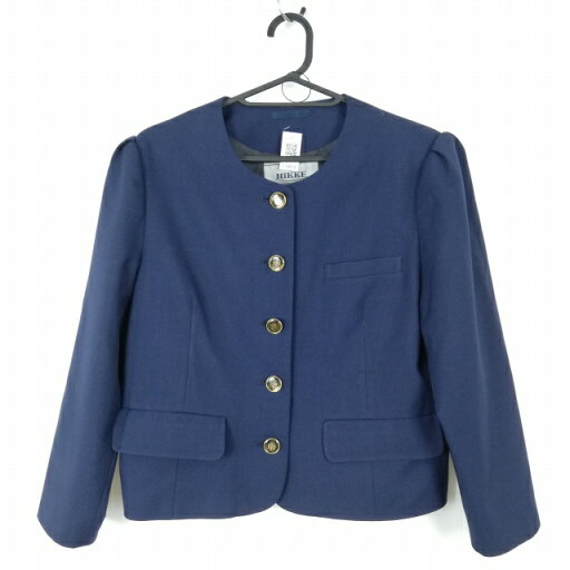 ジャケット 上着 160A 冬物 女子 学生服 中学 高校 花紺 制服 中古 ランクC EY4416 ジャケット 上着 160A 冬物 女子 学生服 中学 高校 花紺 制服 中古 ランクC EY4416