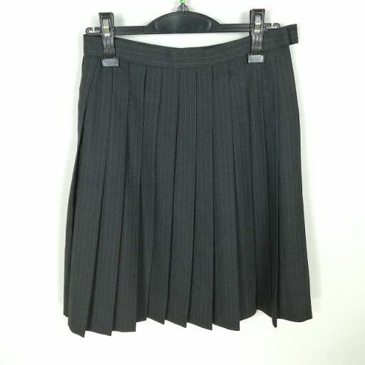 スクールスカート 冬物 w66-丈53 ストライプ 中学 高校 プリーツ 学生服 制服 女子 中古 HK0544 スクールスカート 冬物 w66-丈53 ストライプ 中学 高校 プリーツ 学生服 制服 女子 中古 HK0544
