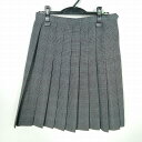 スクールスカート 冬物 w66-丈54 チェック 中学 高校 プリーツ 学生服 制服 女子 中古 HK1316