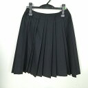 スクールスカート 冬物 w66-丈53 ストライプ 中学 高校 プリーツ 学生服 制服 女子 中古 HK1327