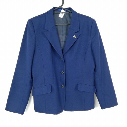 ブレザー 上着 L 冬物 女子 学生服 高知西高校 花紺 制服 中古 ランクC EY7680 ブレザー 上着 L 冬物 女子 学生服 高知西高校 花紺 制服 中古 ランクC EY7680