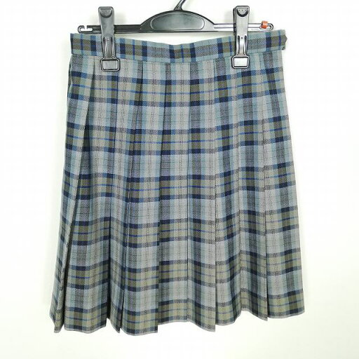 スクールスカート 冬物 w60-丈52 チェック 中学 高校 プリーツ 学生服 制服 女子 中古 HK0561 スクールスカート 冬物 w60-丈52 チェック 中学 高校 プリーツ 学生服 制服 女子 中古 HK0561