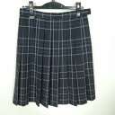 スクールスカート 夏物 w66-丈57 チェック 東京日本大学鶴が丘高校 プリーツ 学生服 制服 女子 中古 HK0647