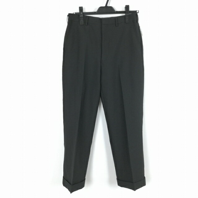学生ズボン 夏物 W76 標準型学生服 男子 学ラン 夏ズボン ノータック 中古 黒 ランクB a2 PP4528