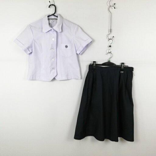 ブラウス スカート 上下2点セット 大きいサイズ 夏物 女子 学生服 鹿児島野田女子高校 白 制服 中古 ランクC EY8419 ブラウス スカート 上下2点セット 大きいサイズ 夏物 女子 学生服 鹿児島野田女子高校 白 制服 中古 ランクC EY8419