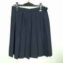 スクールスカート 夏物 w69-丈56 チェック 中学 高校 プリーツ 学生服 制服 女子 中古 HK0688