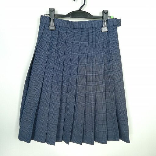 スクールスカート 冬物 w66-丈59 チェック 向原中学 プリーツ 学生服 制服 女子 中古 HK0718 スクールスカート 冬物 w66-丈59 チェック 向原中学 プリーツ 学生服 制服 女子 中古 HK0718