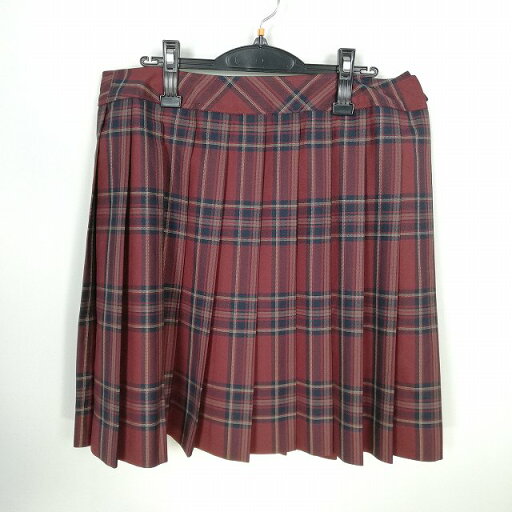 スクールスカート 大きいサイズ 冬物 w80-丈53 チェック 中学 高校 プリーツ 学生服 制服 女子 中古 HK0730 スクールスカート 大きいサイズ 冬物 w80-丈53 チェック 中学 高校 プリーツ 学生服 制服 女子 中古 HK0730