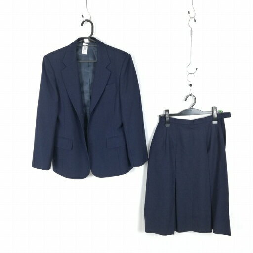 ブレザー スカート 上下2点セット 冬物 女子 学生服 中学 高校 紺 制服 中古 ランクC NA6992 ブレザー スカート 上下2点セット 冬物 女子 学生服 中学 高校 紺 制服 中古 ランクC NA6992
