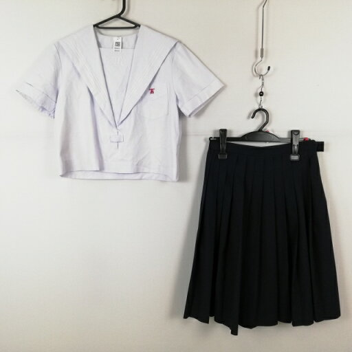 セーラー服 スカート 上下2点セット 夏物 白3本線 女子 学生服 兵庫姫路南高校 白 制服 中古 ランクC NA4423 セーラー服 スカート 上下2点セット 夏物 白3本線 女子 学生服 兵庫姫路南高校 白 制服 中古 ランクC NA4423